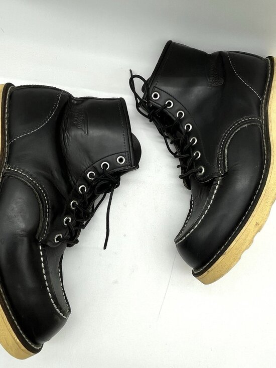 Red Wing Boots 8130 Classic Moc Leather Black Made in USA  Men Size 8E main image 6